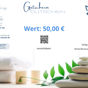 Massage Gutschein simpel